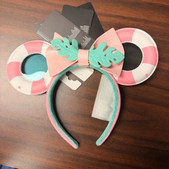 Disney x Loungefly Ears Pool Float Cruise Summer Removable Bow - Picture 1 of 3